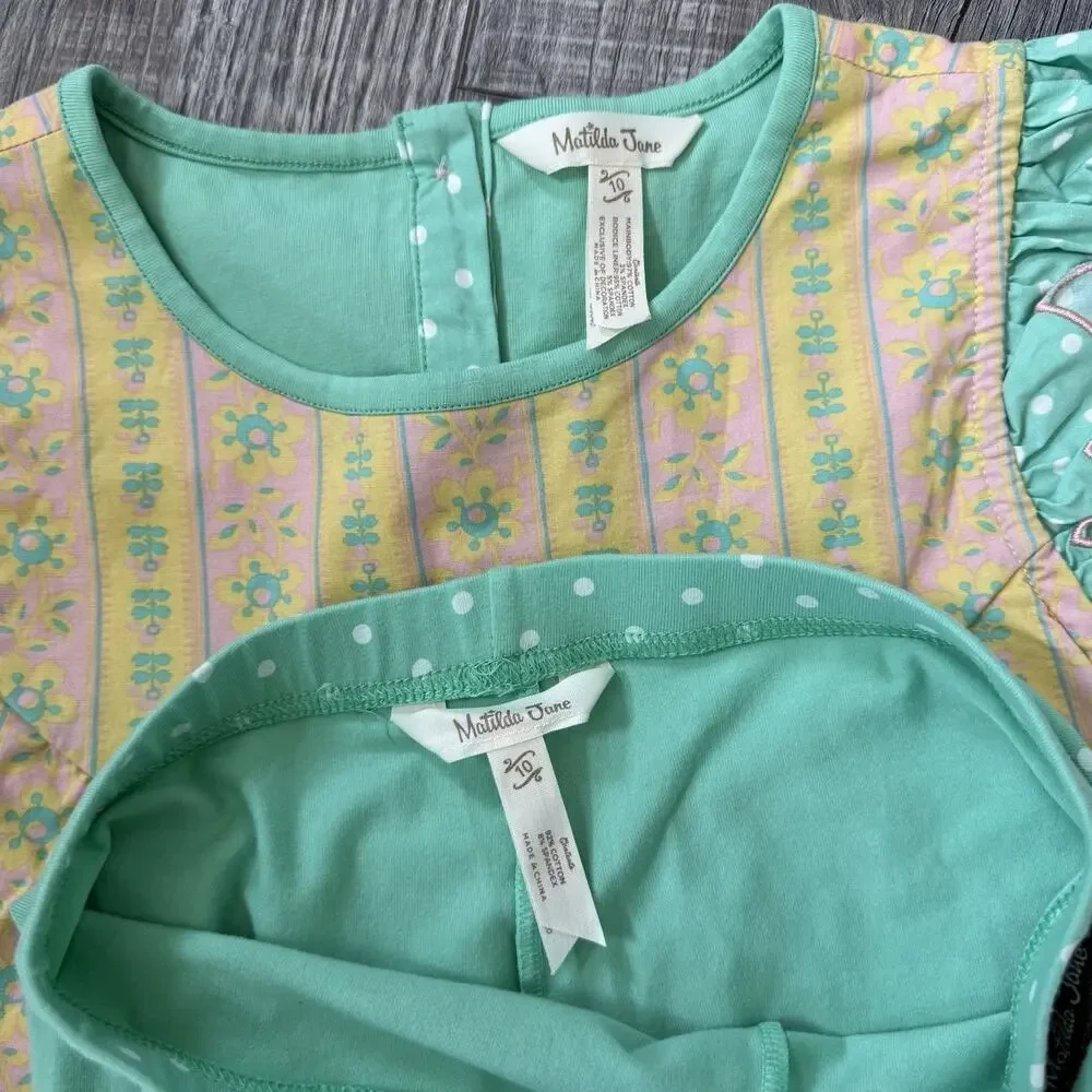 Matilda Jane Enchanted Garden Mix-and-Mingle Top Ruffle Shorties Size 10 Shorts